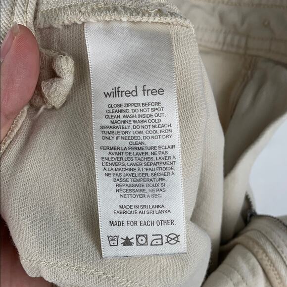 Wilfred Free size 2 xs cream modern utility high rise straight leg jeans denim a - Picture 9 of 13